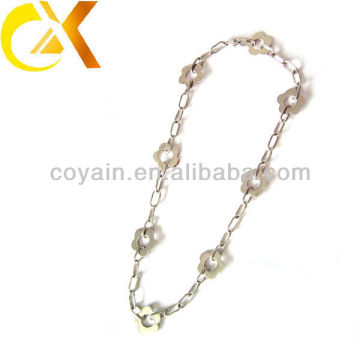 Collar del ahogador de la flor de las mujeres de plata de la joyería del acero inoxidable